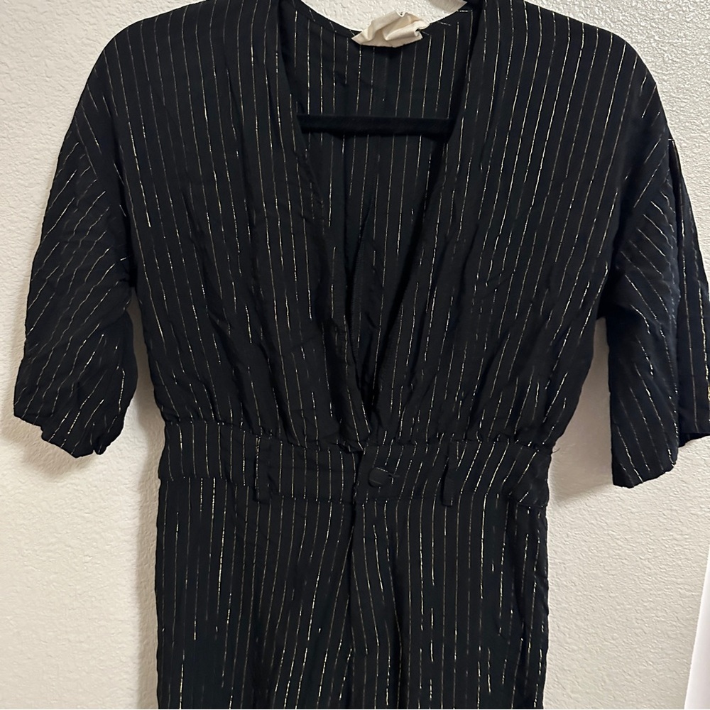 Lenni the Label Black Jumpsuit Gold Stripes‎ Sz Medium - Picture 11 of 12